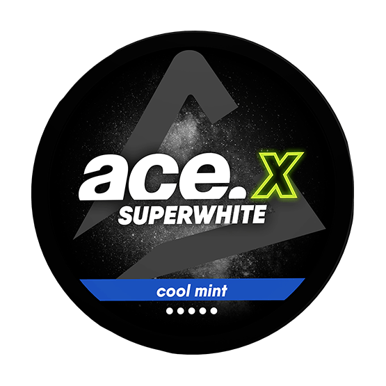 ACE X Cool Mint nicotine pouch can – tobacco-free, cool mint flavor, available at NiqPouches.com
