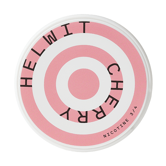 Helwit Cherry nicotine pouch can – tobacco-free, cherry flavor, available at NiqPouches.com