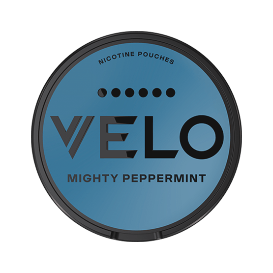 VELO Peppermint Storm nicotine pouch can – tobacco-free, cool mint flavor, available at NiqPouches.com