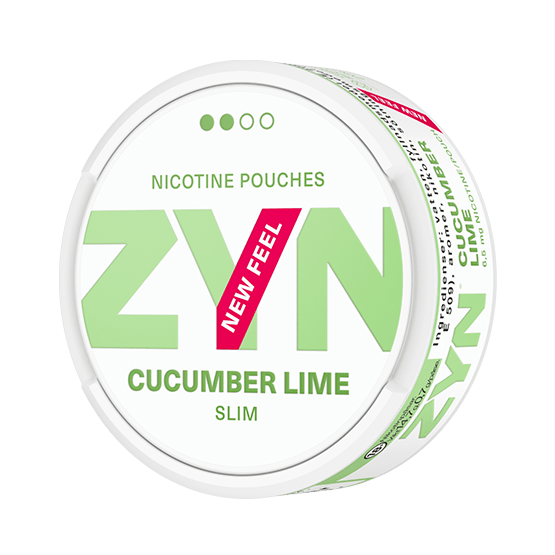 ZYN Cucumber Lime S2 nicotine pouch can – tobacco-free, cucumber and lime flavor, available at NiqPouches.com