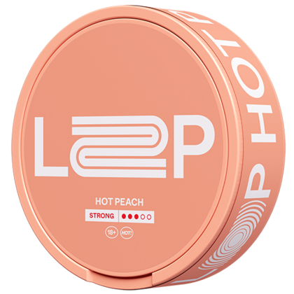 Loop hot peach strong nicotine pouches can