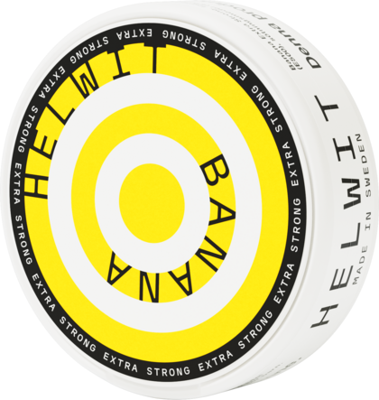 Helwit Banana Extra Strong nicotine pouches can