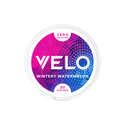 VELO Wintery Watermelon Zero nicotine-free pouches can