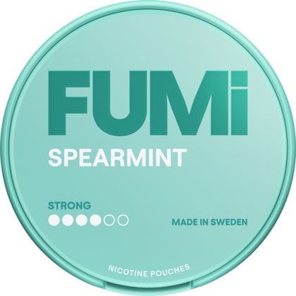FUMi Spearmint Strong nicotine pouches can