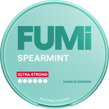FUMi Spearmint Ultra Strong nicotine pouches can