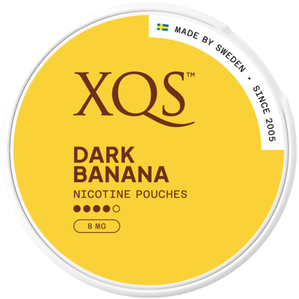XQS Dark Banana 8mg nicotine pouches can
