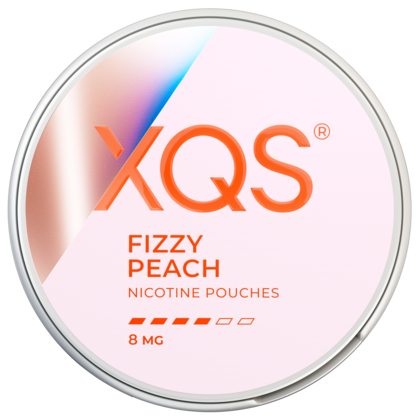 XQS Fizzy Peach 8mg nicotine pouches can