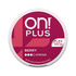 On! Plus Berry Slim Strong nicotine pouch can – tobacco-free, berry flavor, available at NiqPouches.com