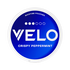 VELO Crispy Peppermint Mini nicotine pouch can – tobacco-free, cool mint flavor, available at NiqPouches.com