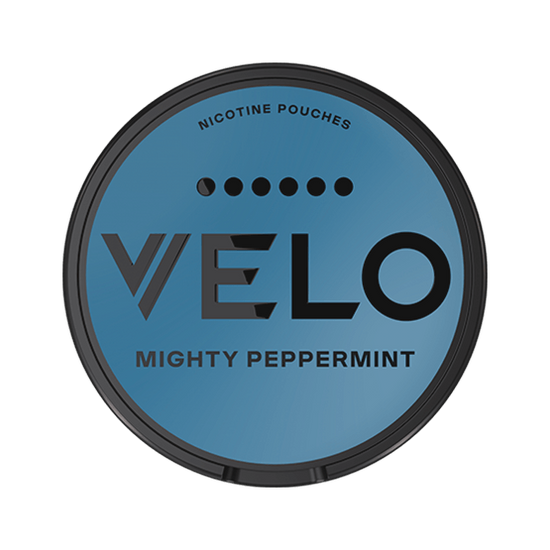 VELO Peppermint Storm nicotine pouch can – tobacco-free, cool mint flavor, available at NiqPouches.com